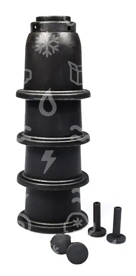montážní podstavec, d =  100 mm, H = 100/130 mm, černý, 325 kg